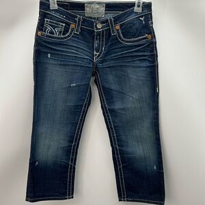 Big Star Liv cropped distressed jeans size 29